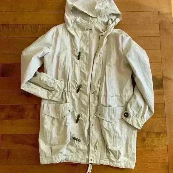 Lady Dutch | Offwhite lightweight  raincoat size small - Picture 1 of 4